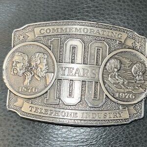 Vintage Limited Edition 1976 100 Years Telephone Industry Lewis Buckles Chicago